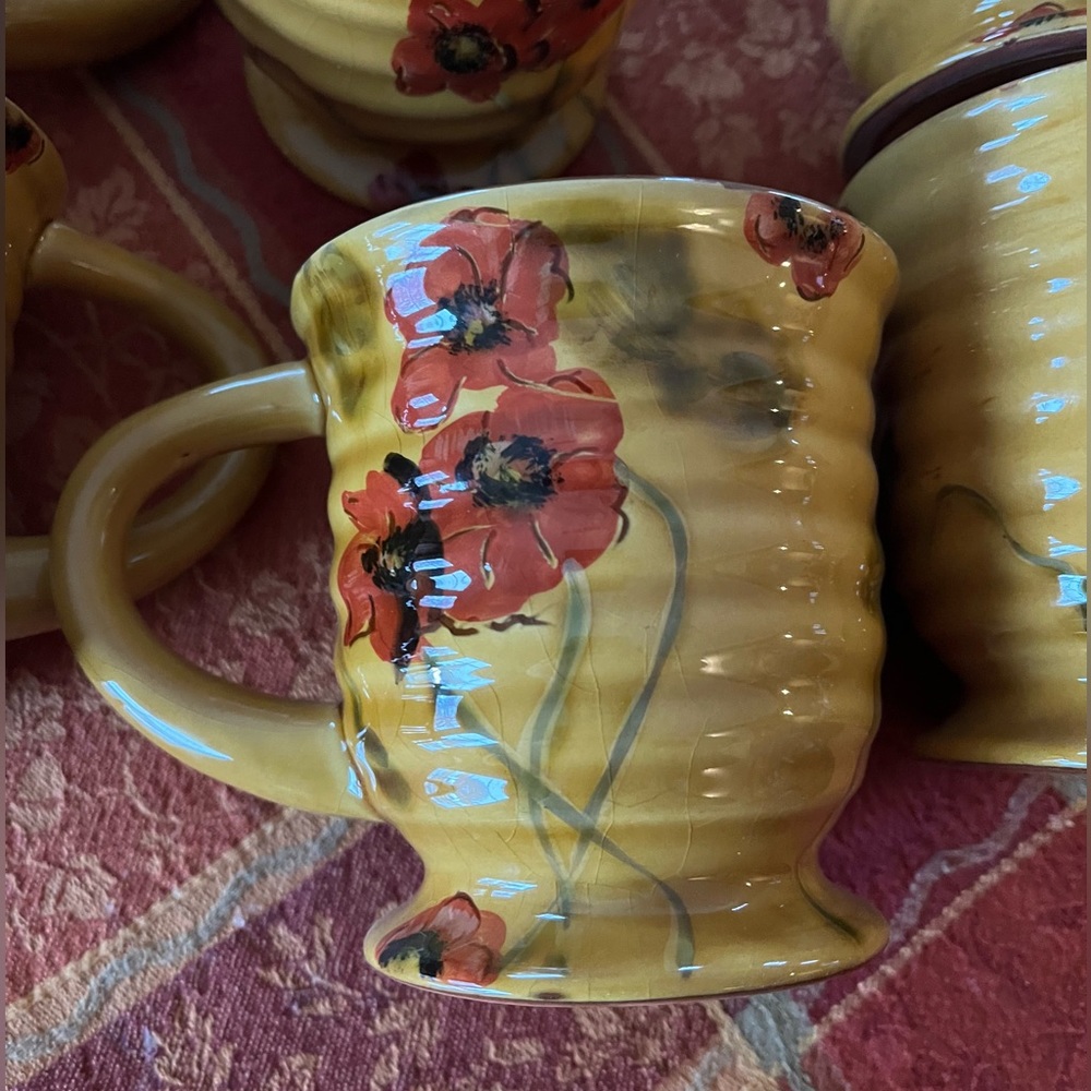 Ambiance Fleur Rouge Coffee Mugs.